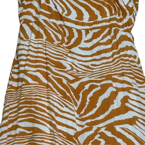 Revolve MINKPINK Zebra Print Wrap Dress Ruffle High Low V Neck Sleeveless Sz‎ Sm - Picture 14 of 16